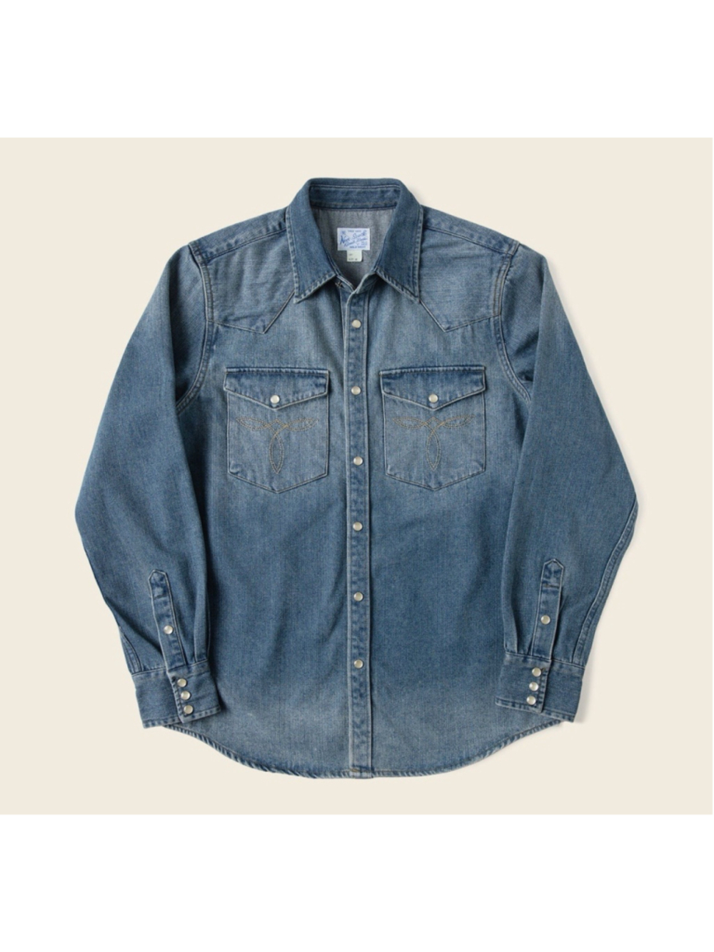 1950s Slub Denim Western Shirt Non Stock Mfg. Co. M🇺🇸ship Bronson.